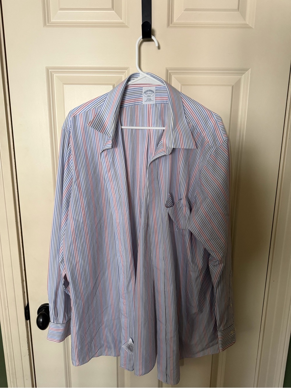 Brooks Brothers Thin Blue & Red Stripe Dress Shirt